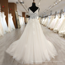 Hot Sale Sexy Sleeves Lace a-line Wedding Dress Bridal